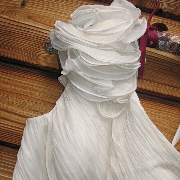 NWT Mac Duggal ROSETTE ONE SHOULDER TEA LENGTH DRESS - Picture 8 of 14